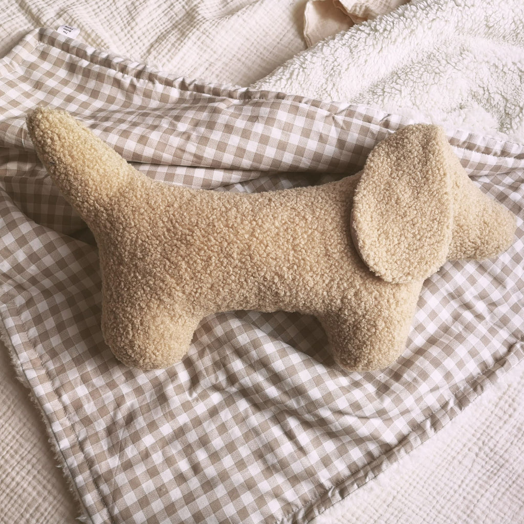 Beige ​Dog Pillow - Peluche Chien Teckel