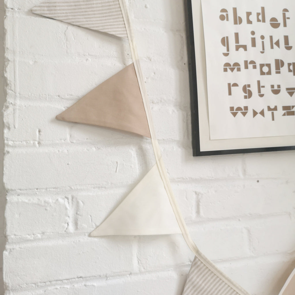 Beige Linen nursery garland