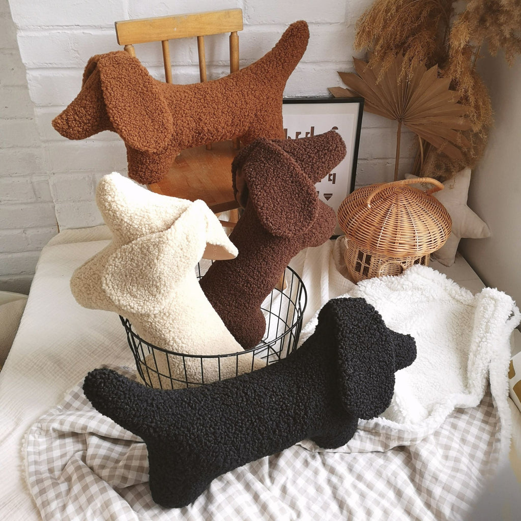​Dog Sausage Dachshund Plush Throw Pillow - Peluche Chien Teckel