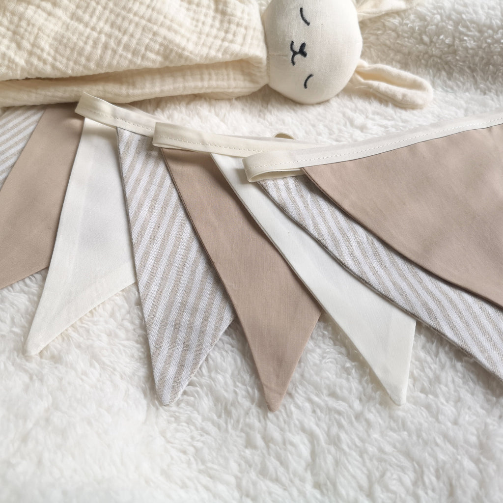 Guirlande en lin Beige- Décoration de chambre bébé