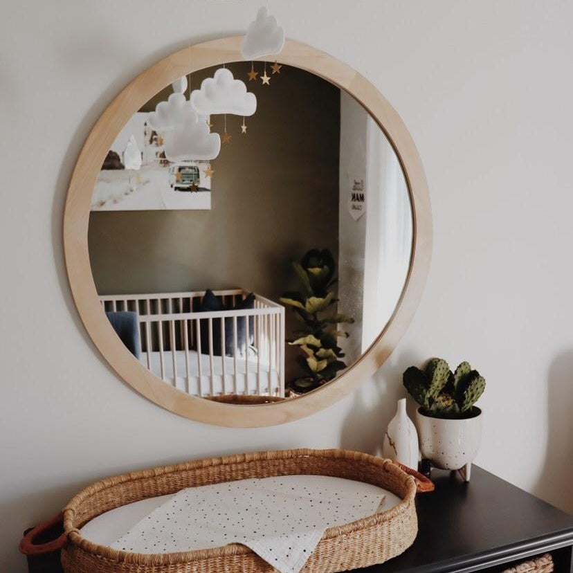 Mobile bébé nuages et étoiles- Blanc / doré - The Butter Flying