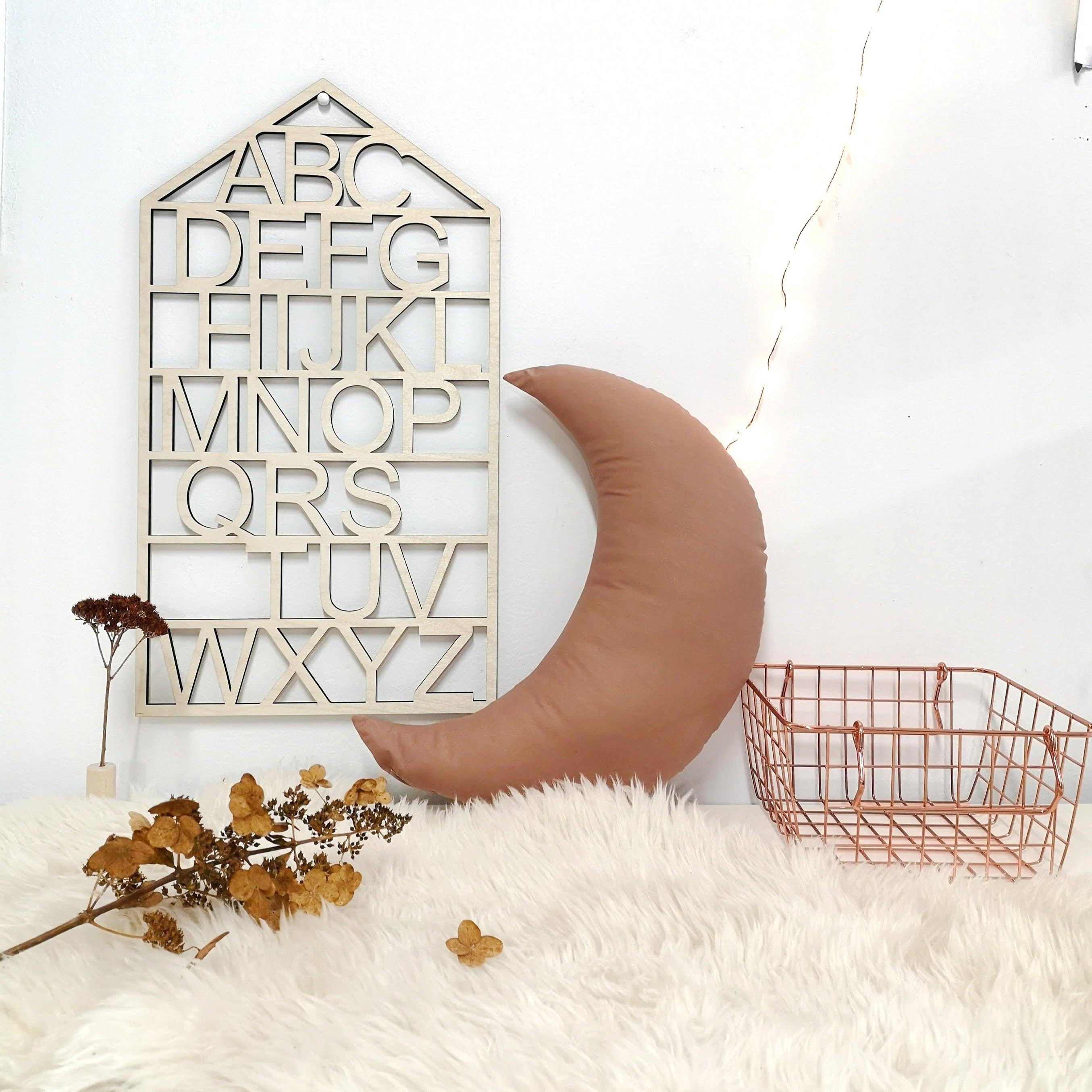 Wooden Alphabet Board – House Shape – The Butter Flying