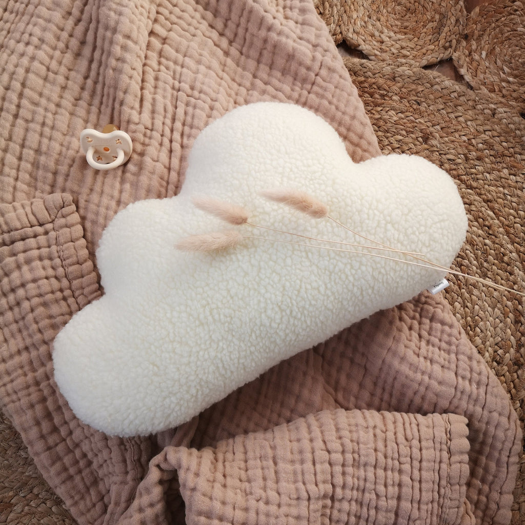 cloud pillow white sherpa- coussin nuage