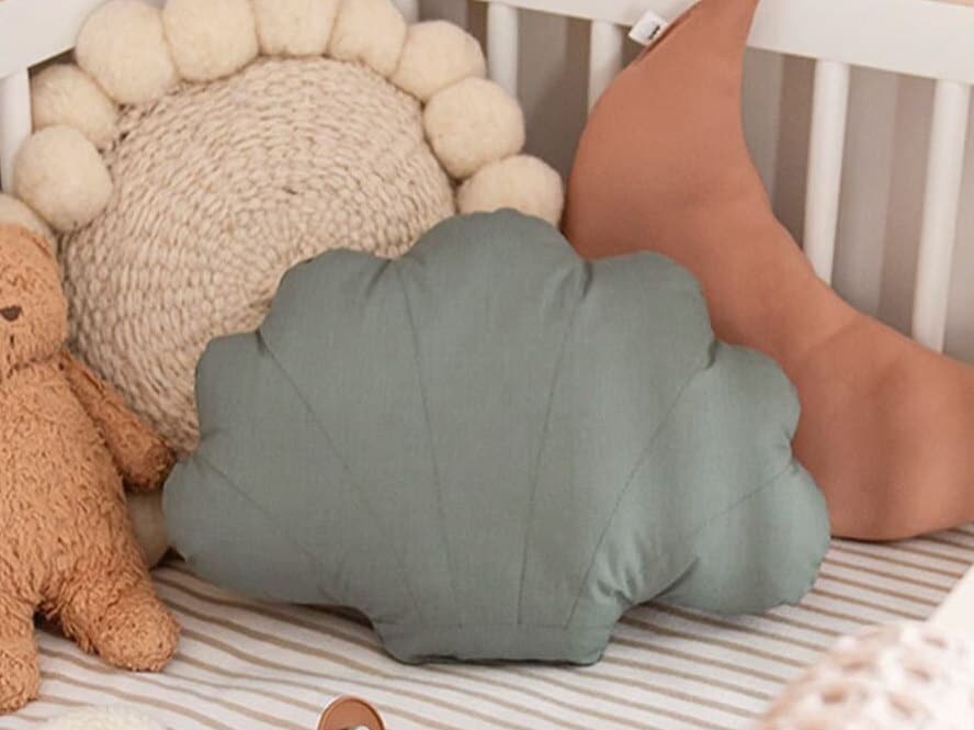 Coussin Décoratif 3D Coquillage - Coussin Plage Velours Doux 35,6 X 28 Cm Blanc - Décoration Mer & Océan Pour Canapé Et Lit